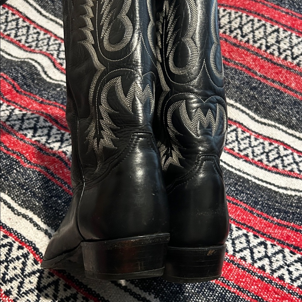 Tony Lama Black Western boots (11.5 WIDE) - Picture 4 of 8